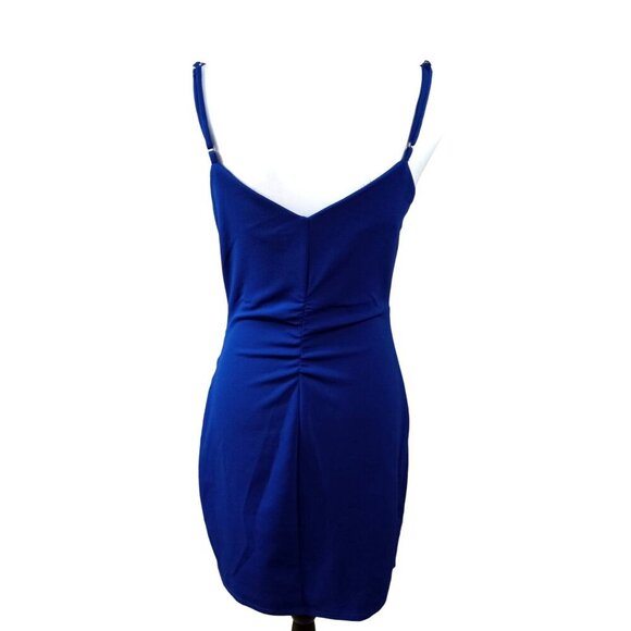 Emerald Sundae Womens Blue Asymmetrical Hem Spaghetti Strap Dress Size Large - Picture 3 of 9